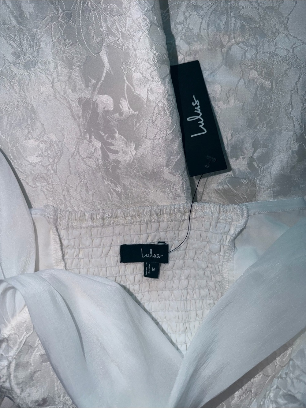 Lulu's White Off-Shoulder Mini Dress - Picture 5 of 6